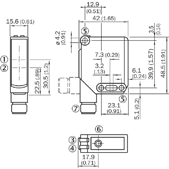Cellule Directe PNP P=1m Teach LR LO/DO / Câble 2m-Lire la description