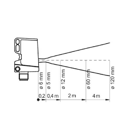 Cellule Bar. reflex Push-Pull P=8m LR LO / M12 4P-Lire la description