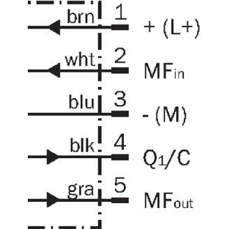 Cellule PNP/NPN P=1,8m Teach IO-Link Laser LO 10-30Vdc / M12 5P-Lire la description