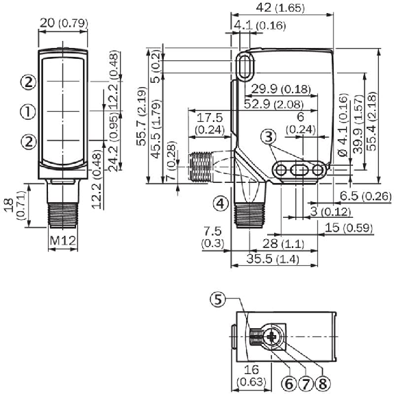 Cellule EAP PNP/NPN P=750mm Teach IO-Link PinPoint LO/DO / M12 4P-Lire la description