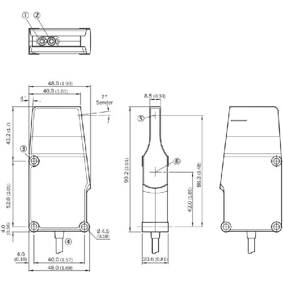 Cellule EAP pour convoyeurs PNP P=1m LO/DO-Lire la description
