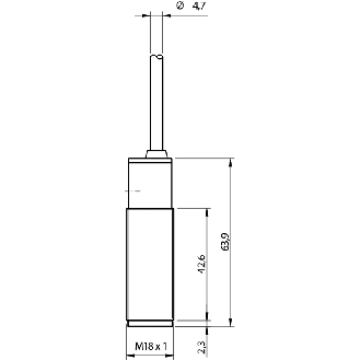 Cellule Bar. reflex M18 PNP P=5m IR LO/DO Métal Axial / Câble 5m-Lire la description