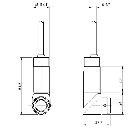 Cellule Barrage (E) M18 IR Plast. Radial / Câble 2m-Lire la description