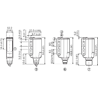 Cellule Bar. reflex transp. PNP P=4,5m Laser LO/DO / M08 4P-Lire la description