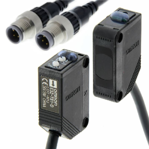 Cellule Barrage NPN P=15m / M12 4P+C0.3m-Lire la description