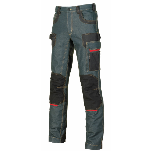 U-Power - Pantalon de travail bleu jean Stretch PLATINUM U-Power - Pantalon de travail bleu jean Stretch PLATINUM-Lire la description