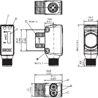 Cellule EAP M18 NPN P=100mm PinPoint LO/DO / M12 4P-Lire la description