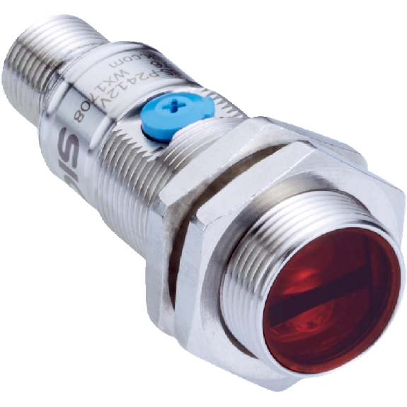 Cellule Directe M18 PNP P=1m Pot. LR LO/DO Inox Axial / M12 4P-Lire la description
