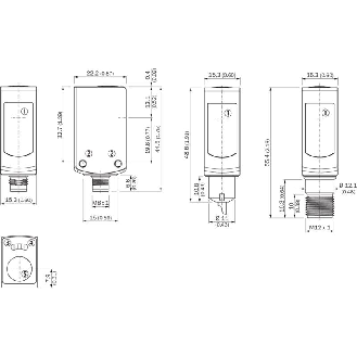Cellule Bar. reflex transp. NPN P=5m Teach LO/DO Inox WD / C2m PVC-Lire la description