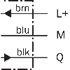 Cellule Bar. reflex PNP P=4m Pot. LR LO/DO / Tyco+C0,99mm