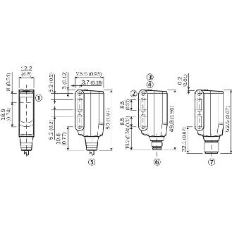 Cellule Barrage (E+R) NPN P=10m PinPoint LO/DO E. test / Câble 2m-Lire la description