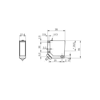 Cellule Bar. reflex PNP P=5m LR LO/DO Métal 10-30Vdc IP67 / Câble 2m-Lire la description