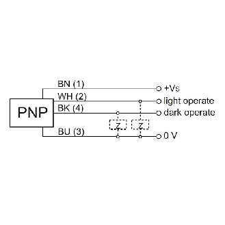 Cellule Barrage (R) M18 PNP P=55m Pot. Laser LO/DO Axial / M12 4P-Lire la description