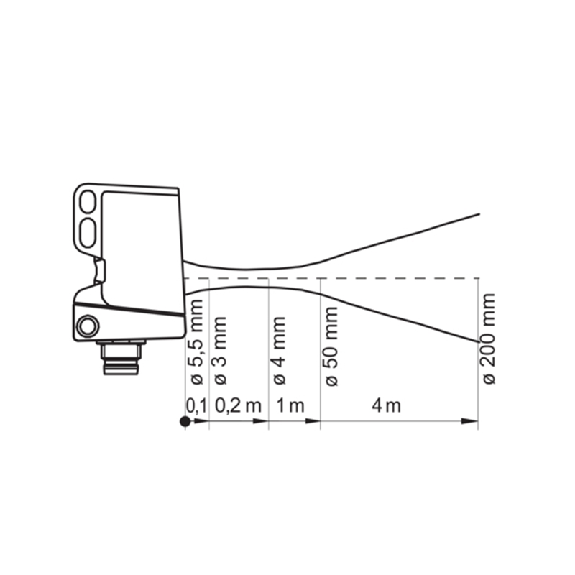 Cellule Bar. reflex Push-Pull P=4m LR DO / Câble 2m-Lire la description