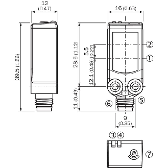 Cellule Bar. reflex transp. PNP P=4,5m Teach PinPoint LO / M08 3P-Lire la description