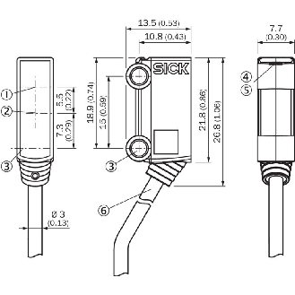 Cellule EAP PNP P=18mm PinPoint LO 10-30Vdc / Câble 2m-Lire la description