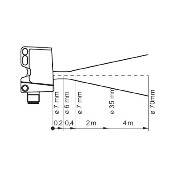 Cellule Bar. reflex PNP P=8m qTeach PinPoint LO/DO / M12 4P - O500.RP-PV1T.72O (O500.RP-11096094)-Lire la description