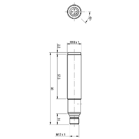 Photo.M18,NPN/PNP-NO/NC,M12 plug,Diffuse Photo.M18,NPN/PNP-NO/NC,M12 plug,Diffuse-Lire la description