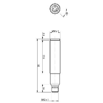 Photo.M18,NPN/PNP-NO/NC,M12 plug,Diffuse-Lire la description