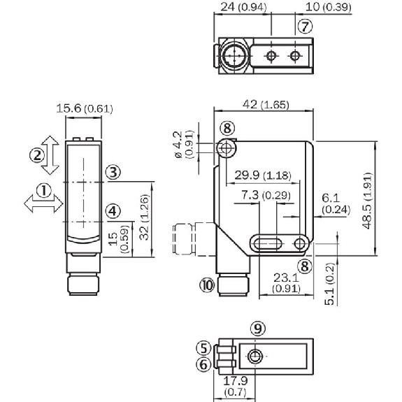 Cellule EAP transp. PNP P=700mm Teach PinPoint LO/DO / M12 4P Cellule EAP transp. PNP P=700mm Teach PinPoint LO/DO / M12 4P-Lire la description