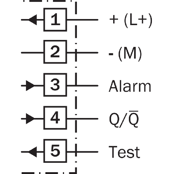 Cellule EAP PNP/NPN P=2,5m IR LO/DO E.test Alarme Tempo / Bornes-Lire la description