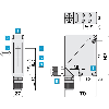 Cellule EAP PNP/NPN P=2,5m IR LO/DO E.test Alarme Tempo / Bornes