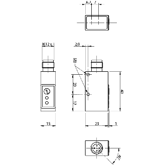 Cellule Directe NPN+PNP NO P=300mm Pot. IR Axial / M12-A 4P-Lire la description