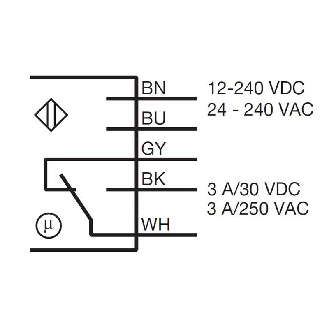 Cellule Directe RELAIS P=1m IR LO/DO 12-240Vdc/24-240Vac / Câble 2m-Lire la description