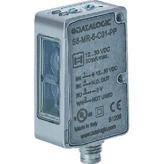 Cellule EAP NPN P=20-200mm Pot. Laser LO/DO Inox / M08 4P-Lire la description