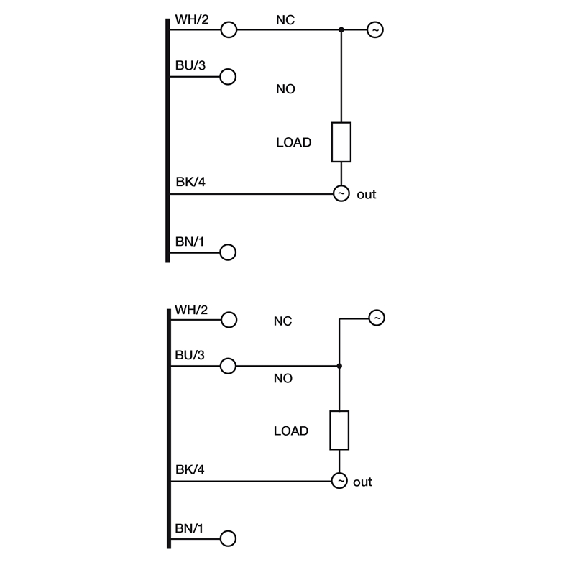 Cellule Directe TRIAC NO/NF P=100mm IR 20-253VAC / Câble 2m PVC 90°-Lire la description