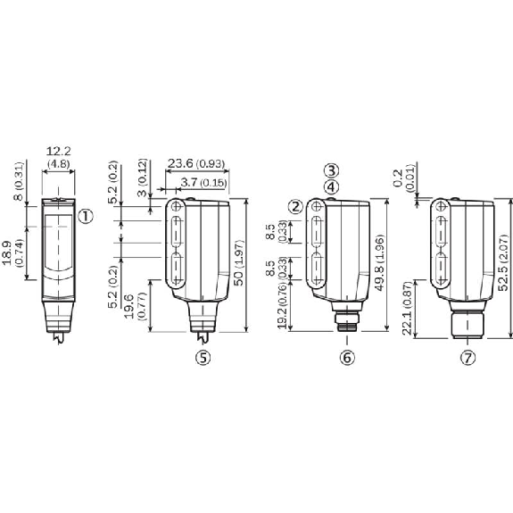Cellule Barrage (E+R) NPN P=10m PinPoint LO/DO / M12 4P-Lire la description