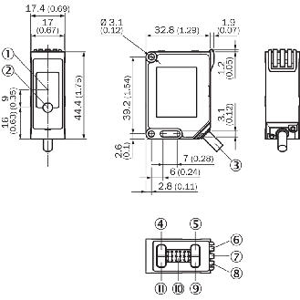 Cellule EAP PNP/NPN P=3m LO/DO / M12 5P-Lire la description