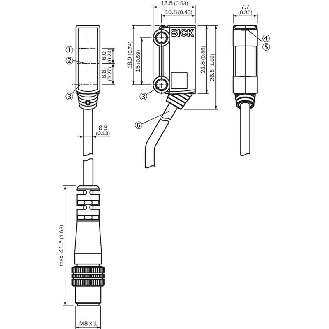 Cellule EAP PNP P=66mm PinPoint LO 10-30Vdc / Câble 2m-Lire la description