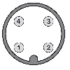 Cellule Directe NPN+PNP NF P=300mm Pot. IR Axial / M12-A 4P