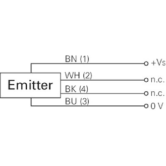 Cellule Barrage (E) P=8m Plast. 10-30Vdc / M08 4P-Lire la description