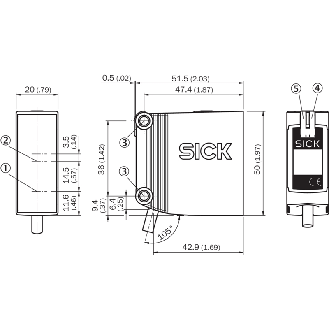 Cellule EAP RELAIS P=1.2m IR SPDT 24-240Vac/dc / Câble 5m-Lire la description