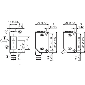 Cellule EAP NPN P=300mm Pot. Laser LO/DO E. test / M08 4P-Lire la description