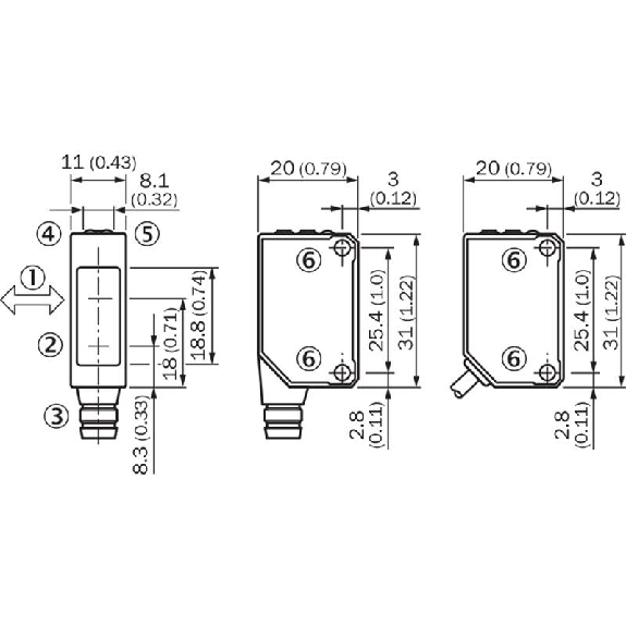 Cellule EAP NPN P=300mm Pot. Laser LO/DO E. test / M08 4P-Lire la description