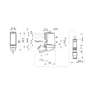 SmartRefect Push-pull P=300mm qTeach PinPoint LO/DO / M08 4P-Lire la description