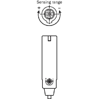 Celulle Directe M18 PNP P=550mm PinPoint Plast. Axial / M12 4P-Lire la description