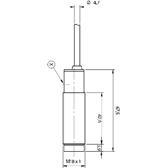 Cellule Bar. reflex M18 PNP P=4m LR NO+NF Plast. Axial Câble 2m PVC-Lire la description