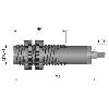 Cellule Directe M18 PNP P=100mm Plast. LO/DO Plast. Axial / Câble 2m