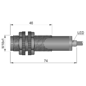 Cellule Directe M18 PNP P=100mm Plast. LO/DO Plast. Axial / Câble 2m-Lire la description