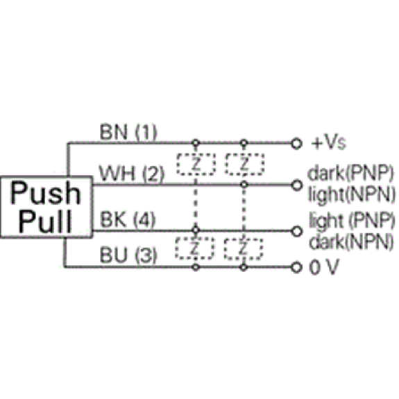 Cellule EAP Push-Pull P=30mm +/-2mm LR LO/DO Plast. / M08 4P-Lire la description