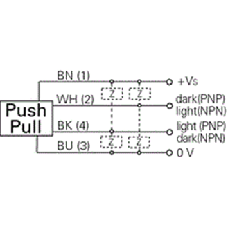 Cellule EAP Push-Pull P=30mm +/-2mm LR LO/DO Plast. / M08 4P-Lire la description