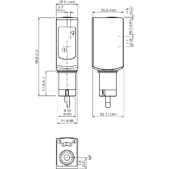 Cellule EAP PNP P=300mm Teach Laser LO/DO Inox WD / M12 4P+C0.15m-Lire la description