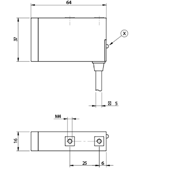 Cellule Directe PNP/NPN NO/NF P=400mm Pot. IR / Câble 2m PVC 90°-Lire la description