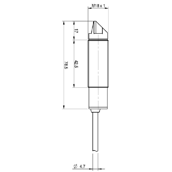 Cellule Barrage (E) M18 IR Plast. Radial Câble 2m-Lire la description