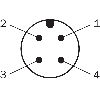 Cellule EAP PNP/NPN P=220mm PinPoint IO-Link LO/DO / M12 4P+C0.2m