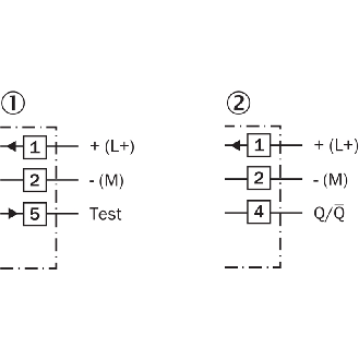 Cellule Barrage PNP/NPN P=60m LR LO/DO E.test / Bornes-Lire la description